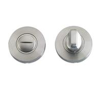 2X Privacy Lock Thumb Turn and Release in Stainless Steel - Satin Stainless Steel