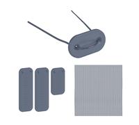 2x privacy screen fixings weatherproof UV-resistant grey