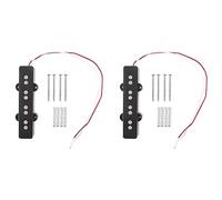 2X Pro Electric Bass Open Type Noiseless Bridge Pickup for 4 String Style,Black 95X18.3mm