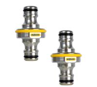 2X Pro Metal Double Male Hose End Connector