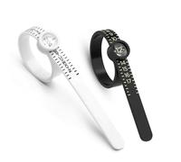 2X Professional Ring Sizer UK Measuring Tool - Precision Finger Size Measurement for Engagement Rings, Wedding Bands (US 1-17 & UK A-Z) | Jewelry Making, Custom Rings | Black/White Dual Pack