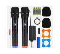 2x Professional Wireless Microphone Handheld Mic System Receiver for Karaoke KTV
