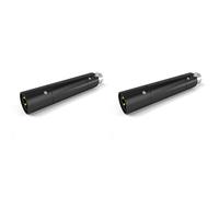 2X Professional XLR 3Pin 48V Phantom Power Adapter for Dynamic Microphone 28Db Gain PreAmp Adaptor
