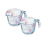 2x Pryex Mini Glass Measuring Jug 250ml Classic Kitchen Measurement