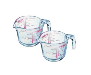 2x Pryex Mini Glass Measuring Jug 250ml Classic Kitchen Measurement
