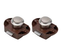 2X Push Button Cabinet Latch Lock Zinc Alloy Drawer Knob Catch for RV Motorhome Caravan Cupboard Furniture