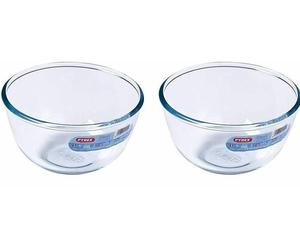 2x Pyrex Classic Fridge Freezer Oven Microwave Dishwasher Glass Mixing Bowl 0.5L