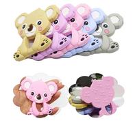 2X Random Colors Baby Teethers, Silicone Teething Set for Newborns 0+ Months, Freezer Safe & Chewable, Soothes Sore Gums, BPA-Free & Easy to Clean