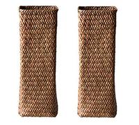 2X Rattan Flower Vase Bamboo Baskets Decoration Vases Flower Fruit Basket Flower Vase Tall Vases for Home Decor Brown