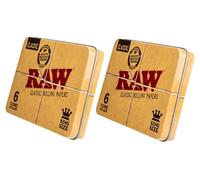 2x RAW Tin 6 Cone Holder King Size - Bundled by GetInStyle Shop