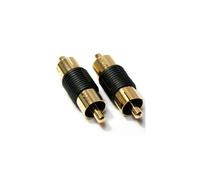 2x RCA PHONO Coupler Male To Plug Audio Adapter Connector Gender Changer Convert