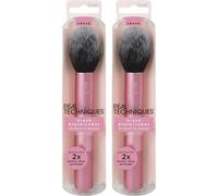 2X Real Techniques 1407 Blush Brush Makeup Twin Pack Cheek Powder Cream Vegan