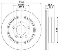 2x Rear Brake Disc Fits BMW 1 3 Touring Coupe Convertible X1 Ø 300 mm HELLA