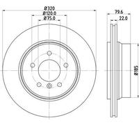 HELLA 8DD 355 128-491 Brake disc