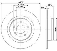 HELLA 8DD 355 114-211 Brake disc