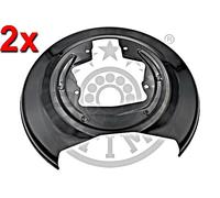 2x Rear Brake Disc Splash Panel Right Left OPTIMAL Fits VOLVO S60 I 97- 9434183