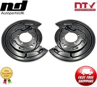 2x Rear L+R Brake Disc Dust Cover Back Plate Shield For Toyota Avensis T25 PAIR