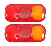 2x Rear Lenses Replacement for LED Light Tail Lamp Indicator Unit 700/50018 JCB 2CX 3CX 4CX