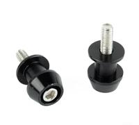 2x Rear Paddock Stand Bobbins M8 Thread Black | Hex socket design, firm stability, secure swingarm support, black anodized, easy install