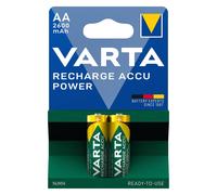 2x Rechargeable Batteries R-06 R06 AA 1.2V 2600mAh Varta Recharge Accu Power