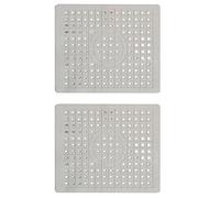 2x Rectangle Rubber Sink Mat