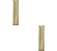 Loops 2 PACK | Rectangular Reeded Door Finger Plate - 305 x 70mm - Polished Brass Push Plate | Traditional Protective Door Push Plate -Ornate Door Finger Plate - Plain/Push/Pull Engraved Options