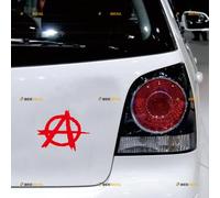 2X Red 20.3cm Anarchy Symbol Anarchism Decal Bumper Sticker Car Vinyl Stytle A