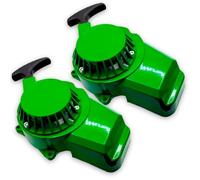 2x Red Circles Green Mini Moto Metal Pull Start for 47cc & 49cc Air Cooled Minimoto, Mini Dirt Bike & Quad - Durable Metal Casing & Cog, 3 New Bolts Included