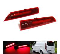 2x Red Lens LED Rear Barn Door High Level Centre Third Brake Stop Light Left Right For 2012-2023 Transit Custom Tourneo Custom