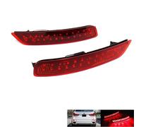 2x Red Lens Rear Bumper Reflector LED Tail Stop Brake Light DRL Fit For 2013-2018 F15 X5 M Sport F85 X5 M