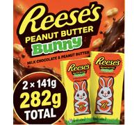 2x Reese's Peanut Butter Reester Bunny 141g Milk Chocolate Treat 282g Total