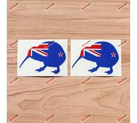 2X Reflective 10.2cm Kiwi Bird New Zealand Flag Decal Sticker Zelanian Flag Car Vinyl