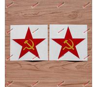 2X Reflective 10.2cm Soviet Union Star Russian CCCP USSR Decal Sticker Car Vinyl a