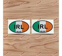 2X Reflective 7.6cm Ireland Irish IRL Oval Code Decal Sticker Car Vinyl