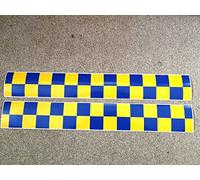 2x Reflective Blue BATTENBERG MAGNET Magnetic 4X4 RESPONSE Mountain Recsue Trailer Emergency k9 unit Security Dogs sticker