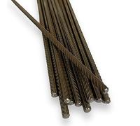 2x Reinforcing Steel Bars for Concrete Rebar Reinforcement Metal Rod Bar | High Tensile Ribbed (ø12mm, 50 cm)