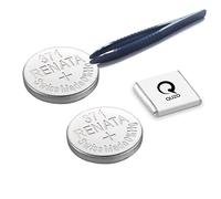 2x Renata 371 Watch Batteries + Installation Tweezers + Quzo Belgian Chocolate