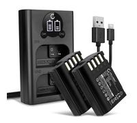2x Replacement Camera Battery for Panasonic Lumix DC-GH6 + Dual Charger