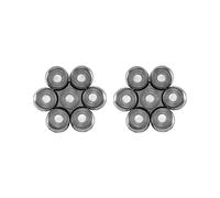 2X Replacement Cutter for Electric Shaver for Men Beard Trimmer Wet and Dry 7D Floating Heads Blade Silver