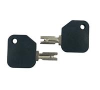 2X replacement for Hyster, Yale, Rubber Coated Forklift Key. Part Numbers : 51335040, 186304, 6T-2663, 166, 1430