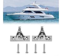 2x -resistant 316 Stainless Top Boat Hinge Mount Fitting for Bimini - Deck Awning Yacht Hardware Steel Marine-grade Quick-release Heavy-duty (200l