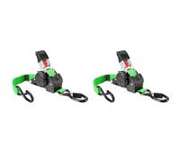 2X Retractable Ratchet Straps Self Retracting Ratchet Straps Soft Loops 3 Meters Easy Retract for Motorcycle Truck Cargo