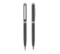 2X Rotatable Ballpoint Pen Writing Gel Pen 0.5mm Point for Students Teacher Manager Lawyer Professor Luxury Ballpoint Pens for Women Black Black Ballpoint Pen Luxury