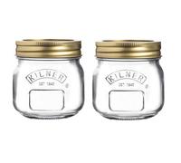 2X Round Kilner Jar Screw Top 0.25L Glass Preserve Jar With Lid 250Ml