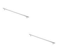 2x Round T Bar Cabinet Pull Handle 508 x 12mm 448mm Fixing Centres Chrome Loops Multi One Size