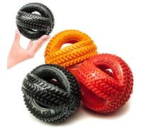 2x Rubber Dog Chew Toys TWIN TYRE - Flexible & Tough Dogs Toy TIRE WHEEL - Interactive Play for Boredom, Treat Dispensing, Puppy Teething, Chews (Assorted, Large, 5 inches)