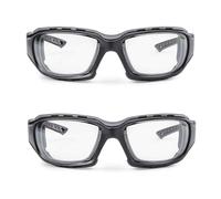 2X Safety Glasses With Rubber Band Black Tactical Shooting Glasses