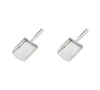 2X Sand Scoop for Metal Detecting Digging Sieve Sand Sifter Shovel Comfortable Handle Stainless Steel Sifter Shovel