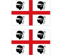 2x Sardinia Flag Car Sticker