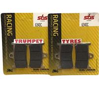 2X SBS Front Dual Carbon Performance Brake Pads Set For Yamaha OE Quality 634DC